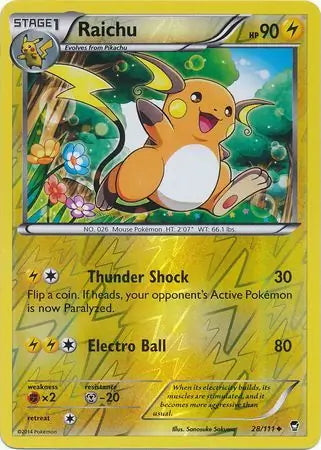 Furious Fists Raichu #28/111 reverse holo